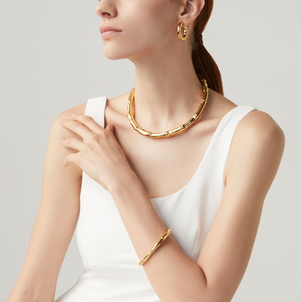 Giovanni Raspini - Bangle Bambù - Argento 925 - Oro 18 Kt