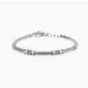 Kidult - Bracciale In Acciaio - Pvd Gunmetal - Cristalli