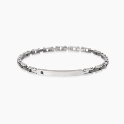 Kidult - Bracciale In Acciaio - Ceramica Nera