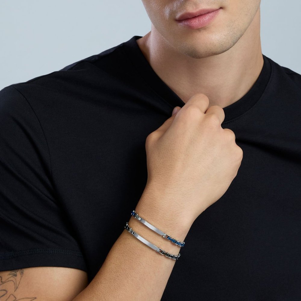 Kidult - Bracciale In Acciaio - Ceramica Nera