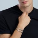 Kidult - Bracciale In Acciaio - Ceramica Nera