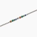 Kidult - Bracciale In Acciaio - Pietre Multicolor