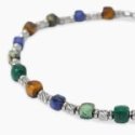 Kidult - Bracciale In Acciaio - Pietre Multicolor