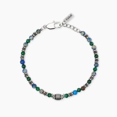 Kidult - Bracciale Acciaio 316L - Pietre Multicolor