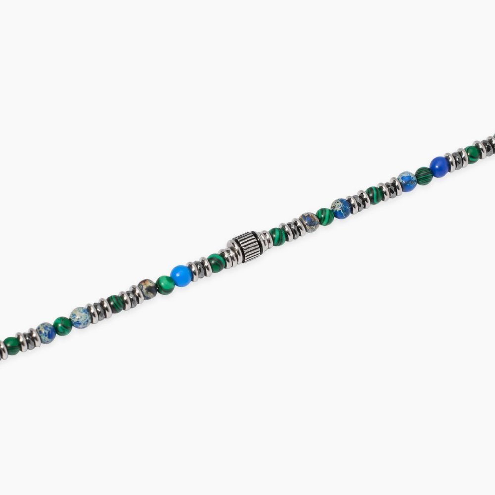 Kidult - Bracciale Acciaio 316L - Pietre Multicolor