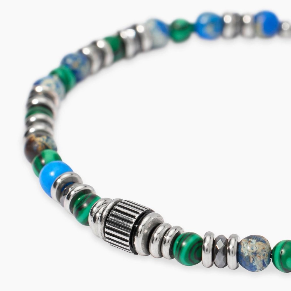Kidult - Bracciale Acciaio 316L - Pietre Multicolor