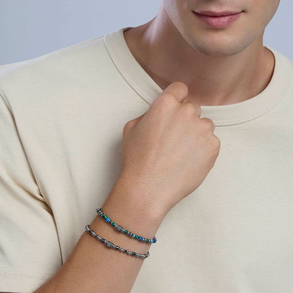 Kidult - Bracciale Acciaio 316L - Pietre Multicolor