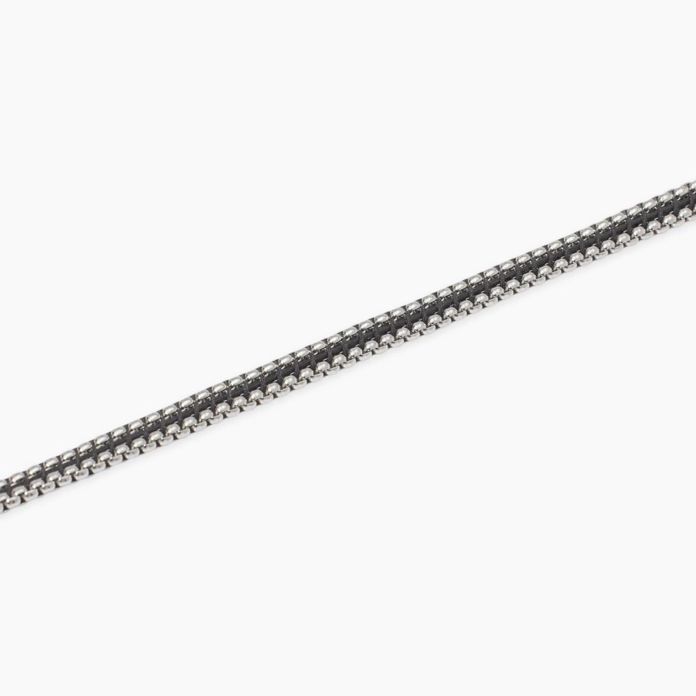 Kidult - Bracciale In Acciaio 316L - Nylon - Pelle