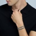 Kidult - Bracciale In Acciaio - Nylon - Pelle