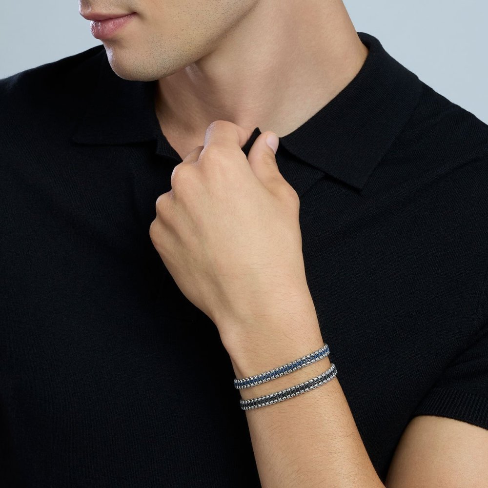 Kidult - Bracciale In Acciaio - Nylon - Pelle