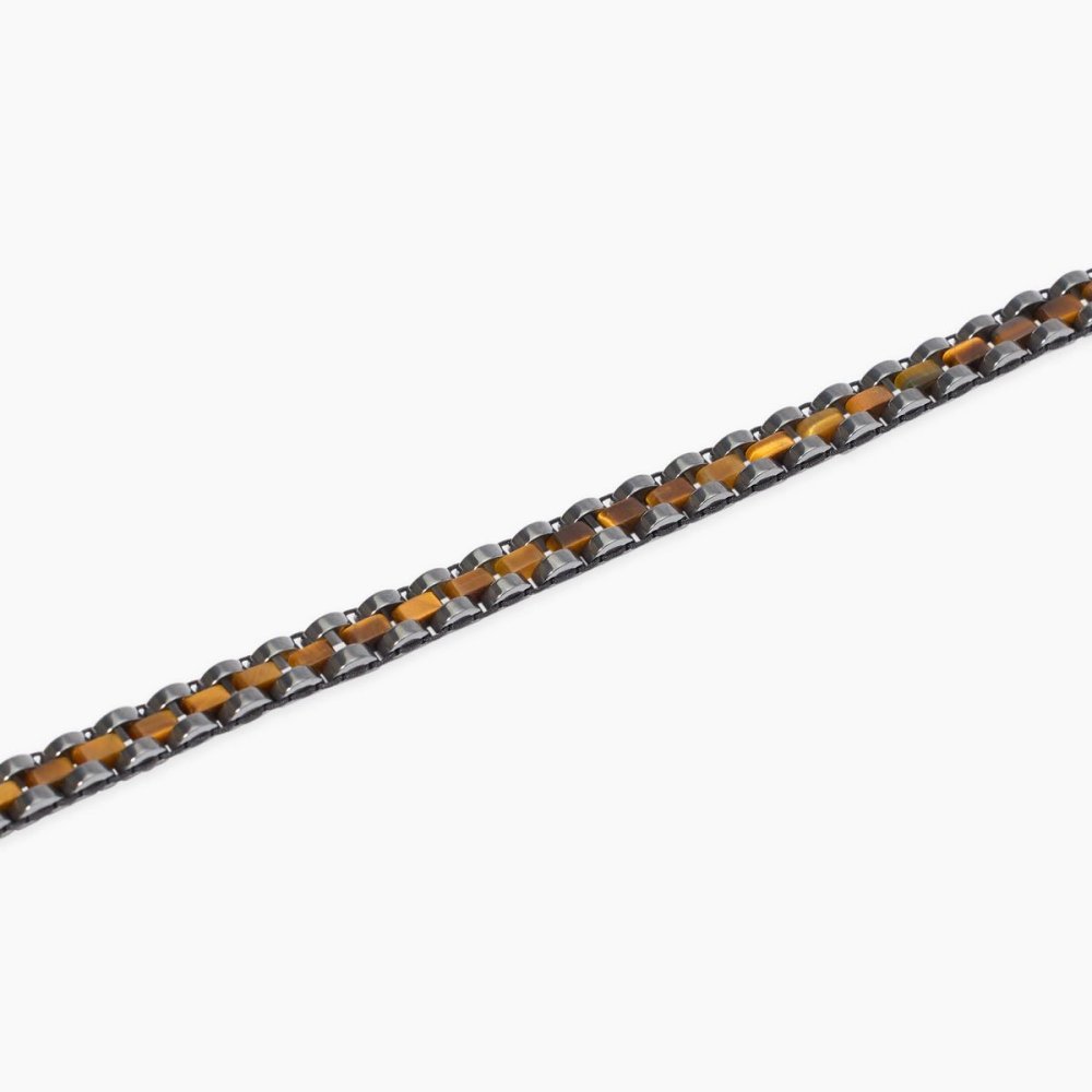 Kidult - Bracciale In Acciaio - Ematite - Occhio Di Tigre