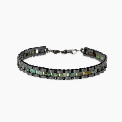 Kidult - Bracciale In Acciaio - Ematite - Turchese
