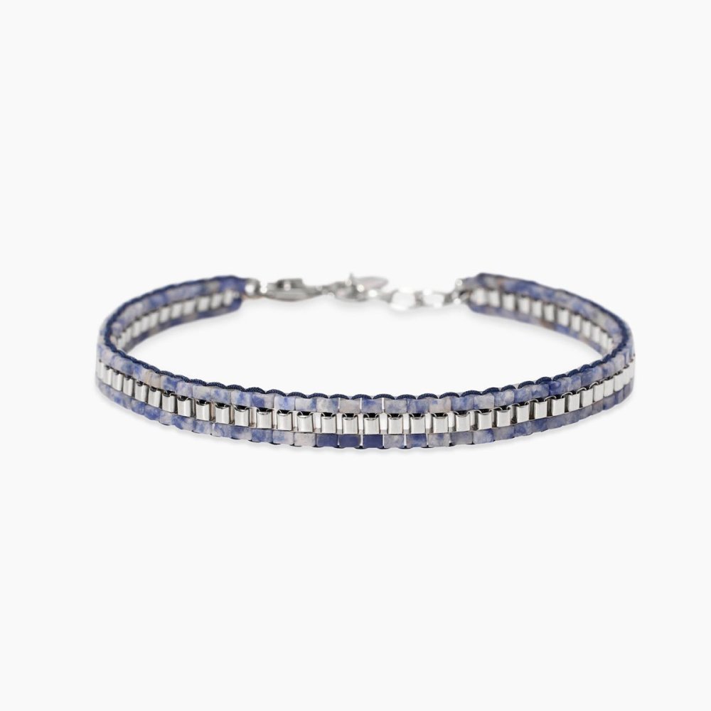 Kidult - Bracciale In Acciaio - Diaspro - Nylon