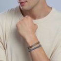 Kidult - Bracciale In Acciaio - Diaspro - Nylon