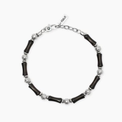 Kidult - Bracciale Ossidiana - Acciaio 316L