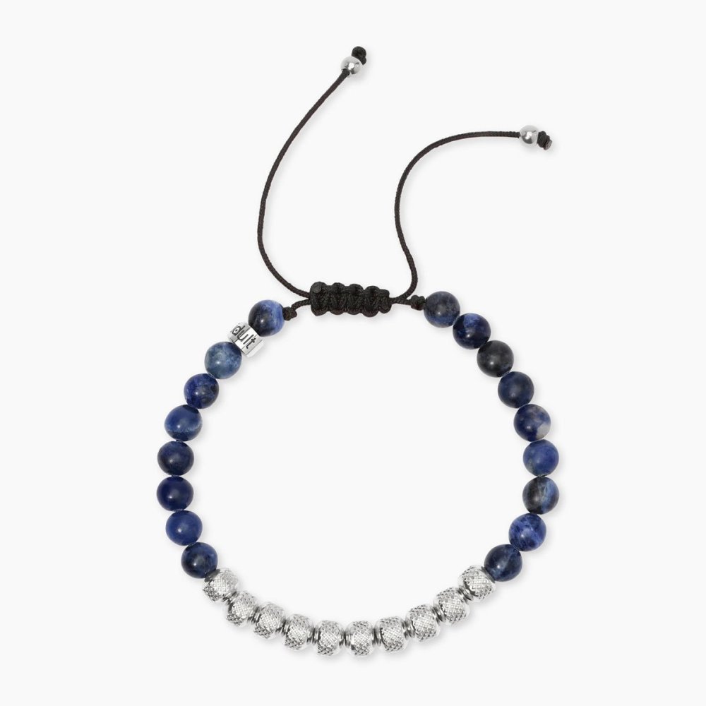 Kidult - Bracciale In Acciaio - Nylon - Sodalite