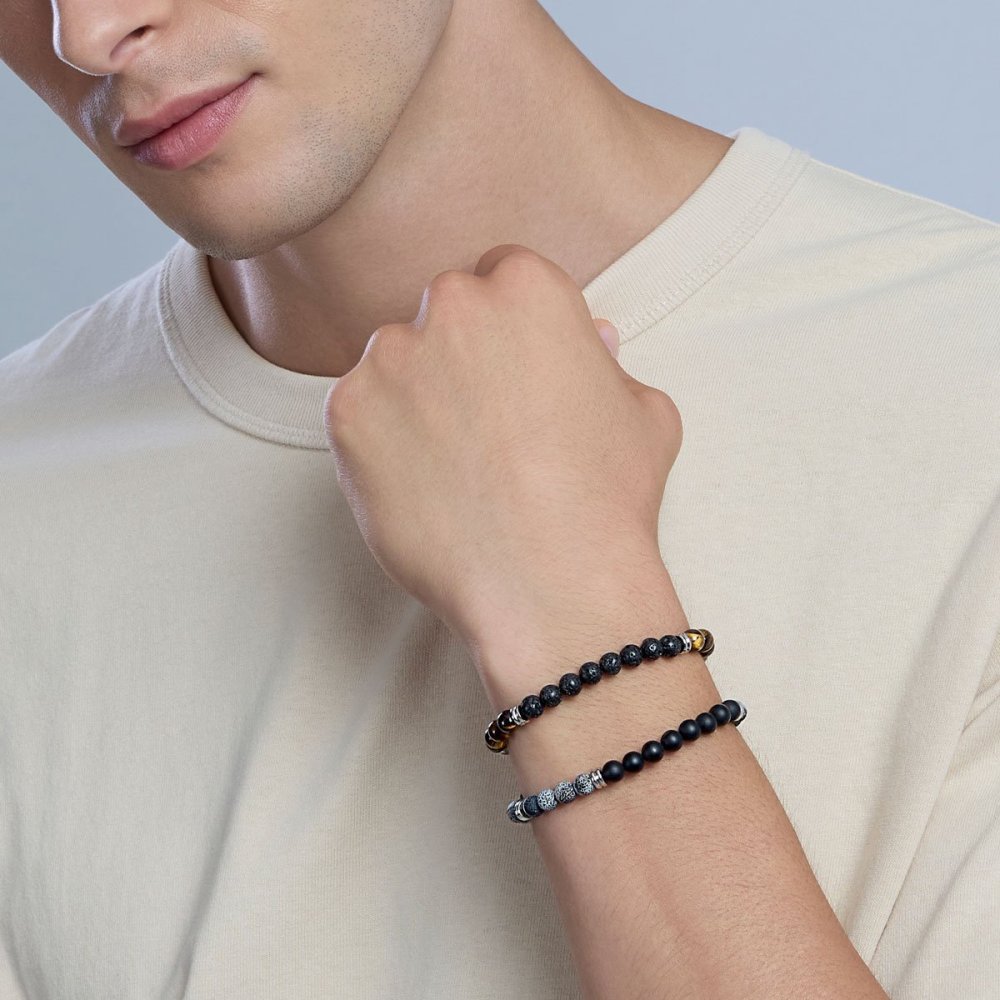 Kidult - Bracciale In Acciaio 316L - Nylon - Lavica