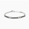 Kidult - Bracciale In Acciaio - Pvd Nero - Cristalli
