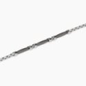 Kidult - Bracciale In Acciaio - Pvd Nero - Cristalli