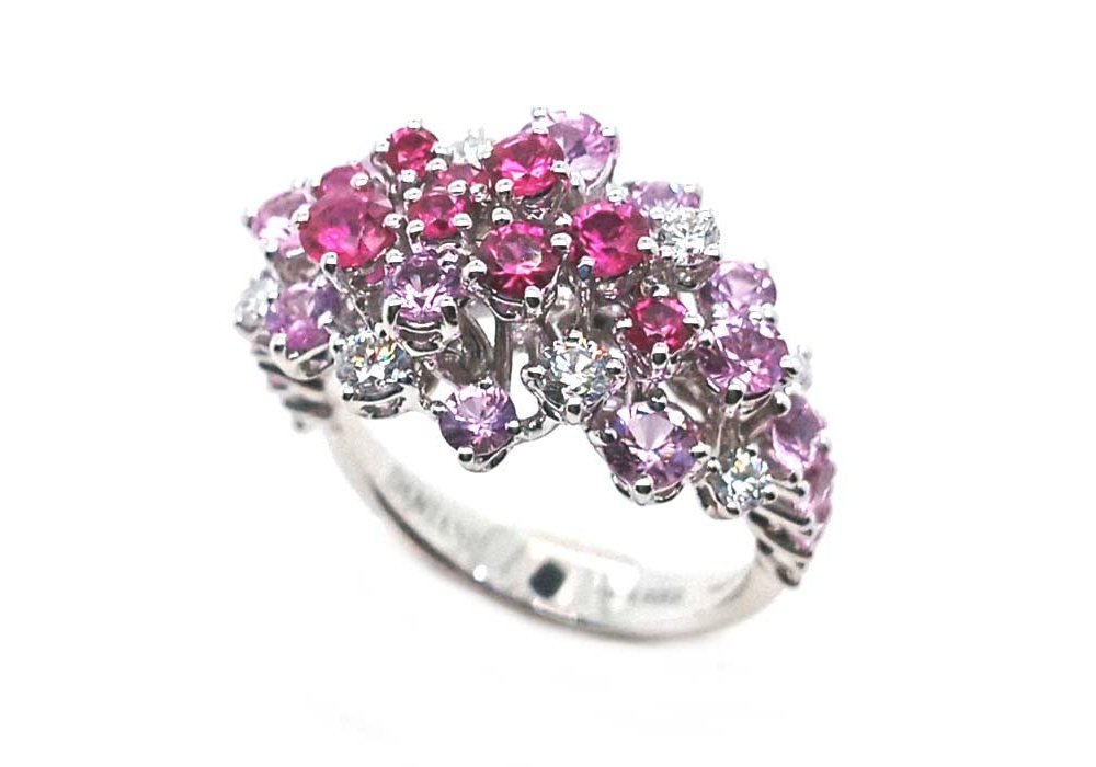Damiani - Anello Mimosa - Oro Bianco - Diamanti