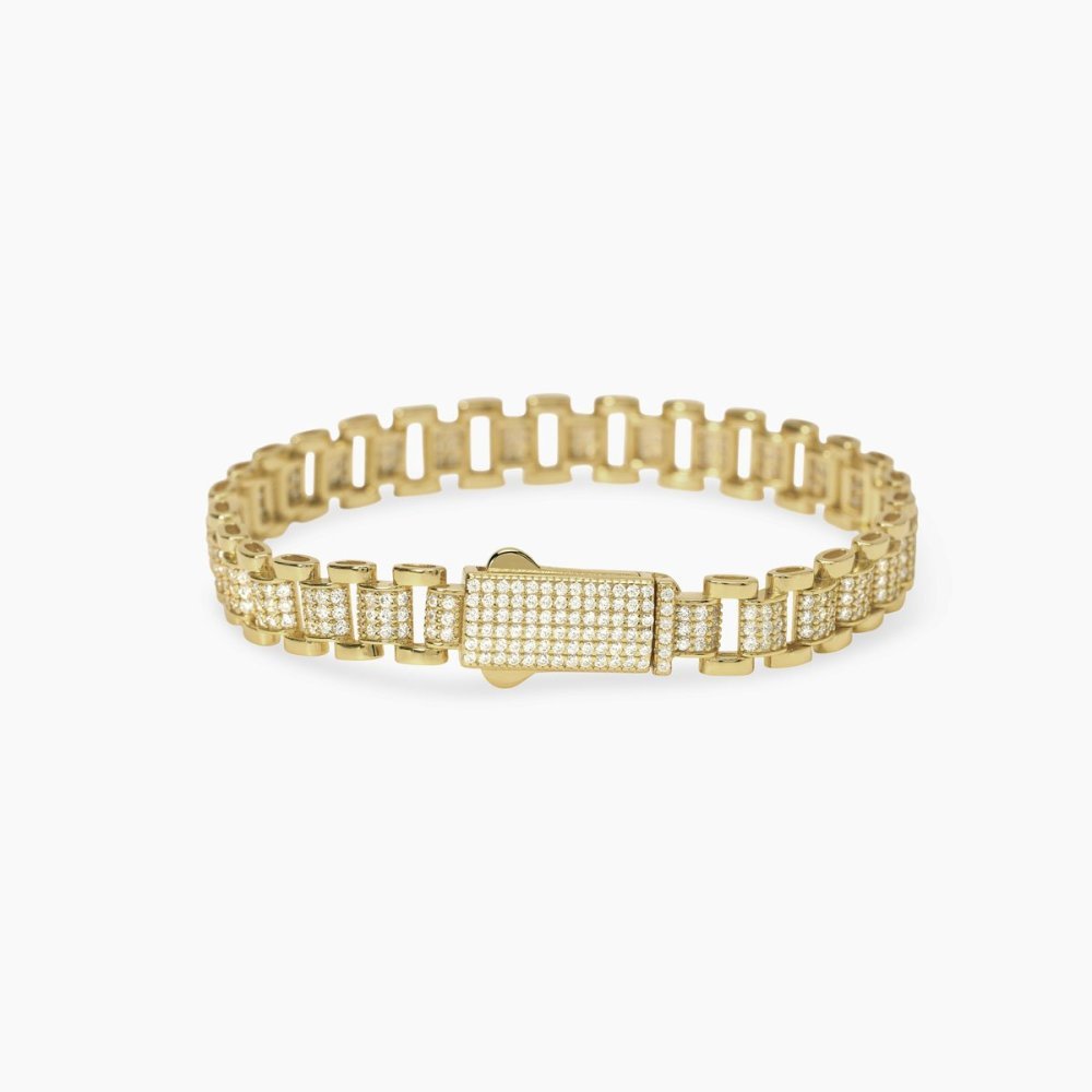 Mabina - Bracciale In Argento 925 - Dorato - Zirconi