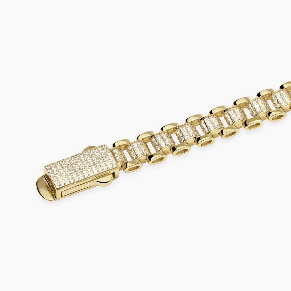 Mabina - Bracciale In Argento 925 - Dorato - Zirconi