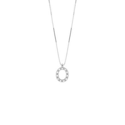 Bliss - Collana In Oro Bianco - Diamante - Rotondo