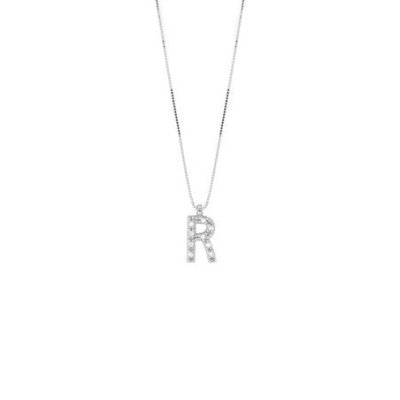 Bliss - Collana In Oro Bianco - Diamante Rotondo
