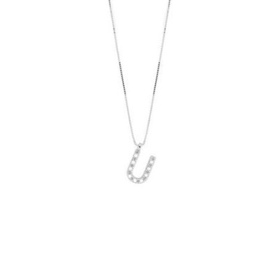 Bliss - Collana In Oro Bianco - Diamante Rotondo