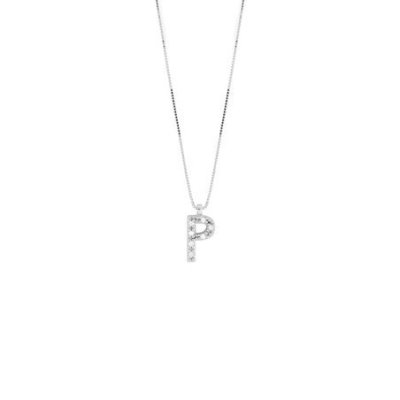 Bliss - Collana In Oro Bianco - Diamante Rotondo