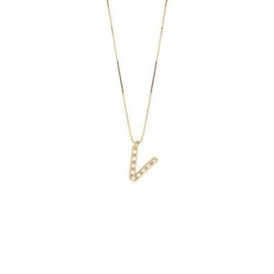 Bliss - Collana Bl Alphabet - Oro Giallo - Diamante