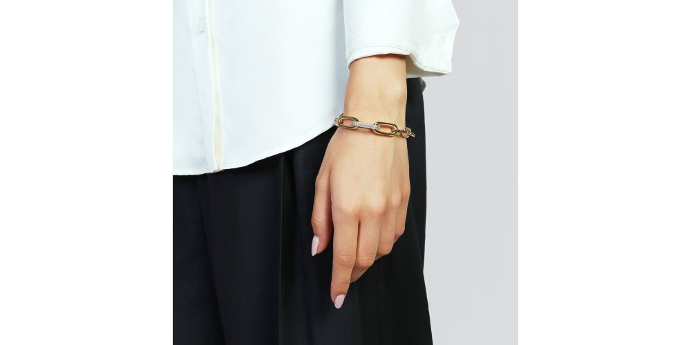 Unoaerre - Bracciale Con Maglia - Bronzo - Dorato