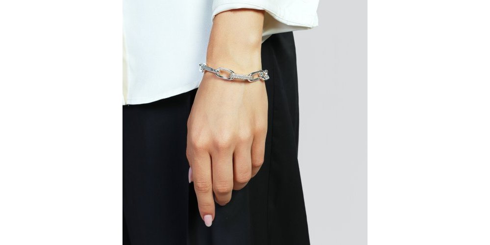 Unoaerre - Bracciale Bicolore - Bronzo - Zirconi