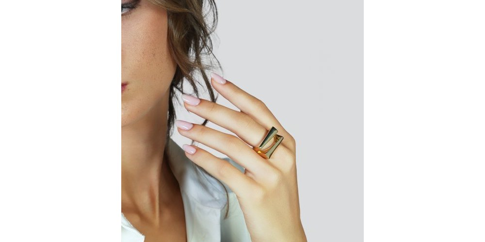 Unoaerre - Anello Design Dorato - Bronzo - Dorato
