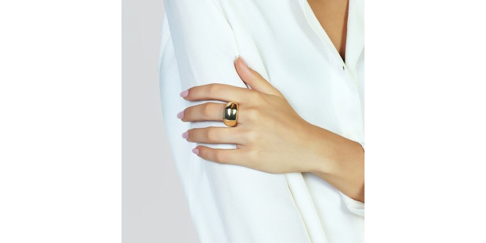 Unoaerre - Anello Geometrico - Dorato - Bronzo