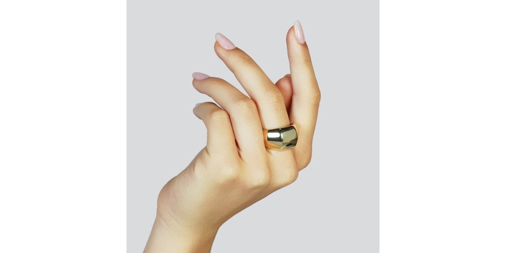 Unoaerre - Anello Geometrico - Dorato - Bronzo