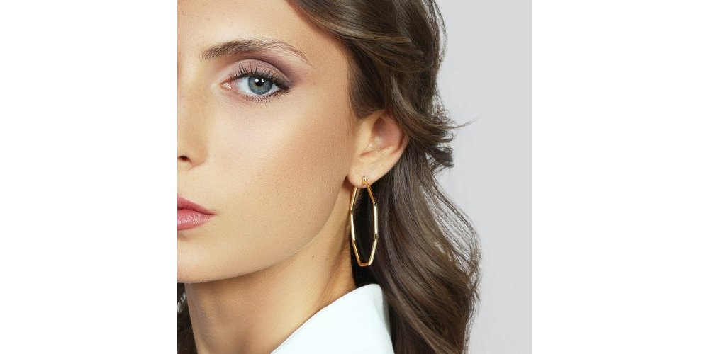 Unoaerre - Orecchini Ottagonali - Bronzo - Dorato