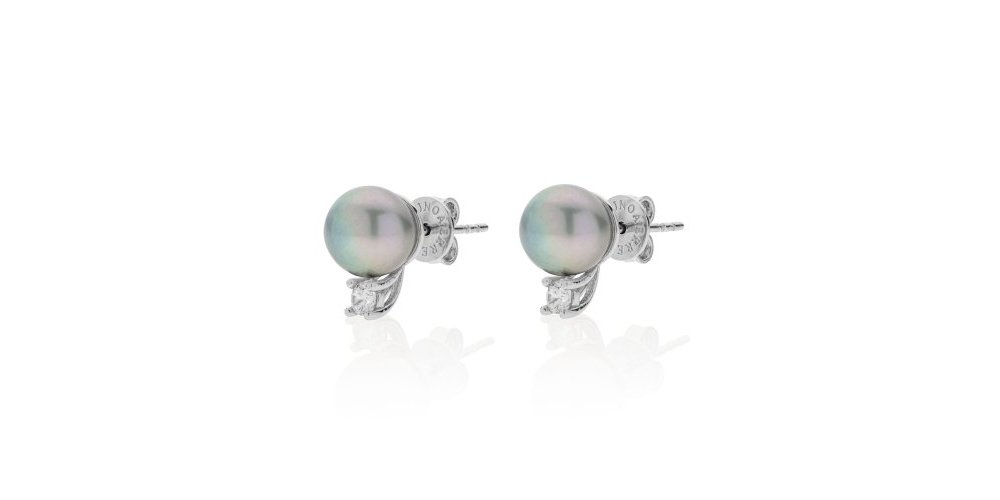 Unoaerre - Orecchini Perle Scure - Argento Unoaerre - Orecchini Perle Scure - Argento