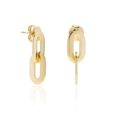 Unoaerre - Orecchini Con Maglie Ovali - Bronzo - Dorato