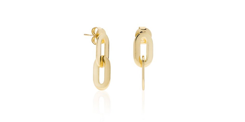 Unoaerre - Orecchini Con Maglie Ovali - Bronzo - Dorato