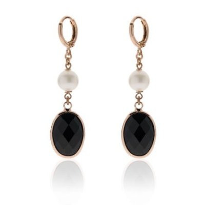 Unoaerre - Orecchini Jaipur - Pietra Nera - Perle