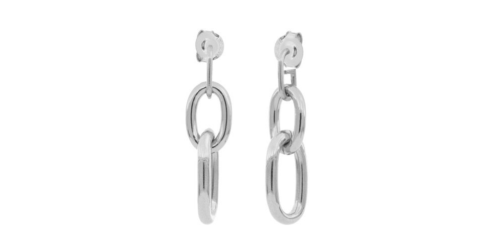 Unoaerre - Orecchini Catena - Bronzo - Argento Unoaerre - Orecchini Catena - Bronzo - Argento