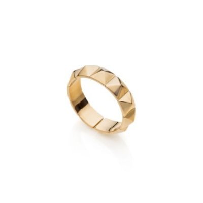 Unoaerre - Anello Dorato Piramidi - Bronzo - Dorato