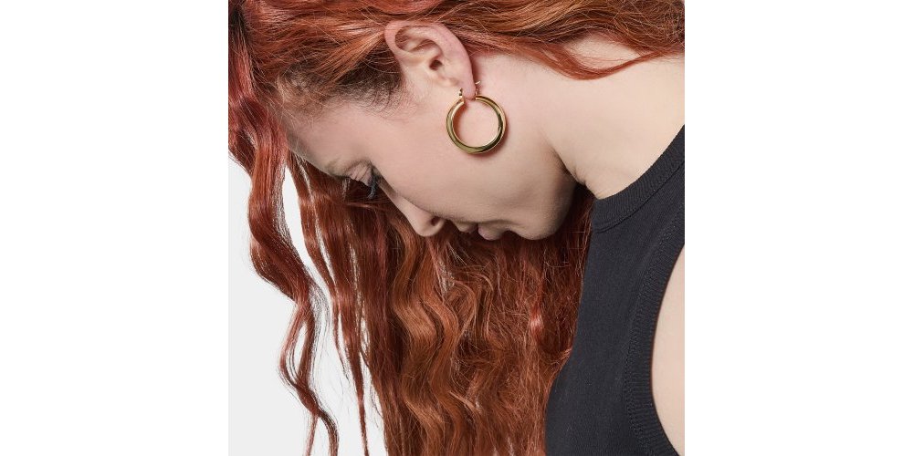 Unoaerre - Orecchini A Cerchio - Bronzo - Dorato