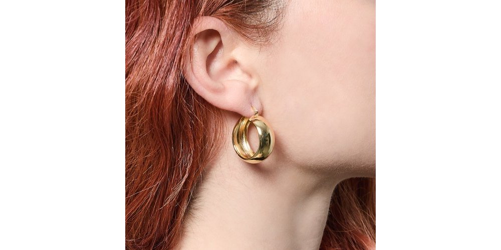 Unoaerre - Orecchini A Cerchio - Bronzo - Dorato
