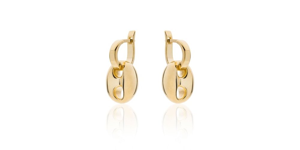 Unoaerre - Orecchini Maglia Marina - Argento Dorato Unoaerre - Orecchini Maglia Marina - Argento Dorato