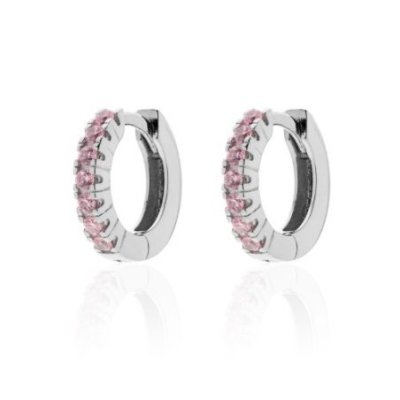 Unoaerre - Orecchini In Argento - Zirconia Rosa