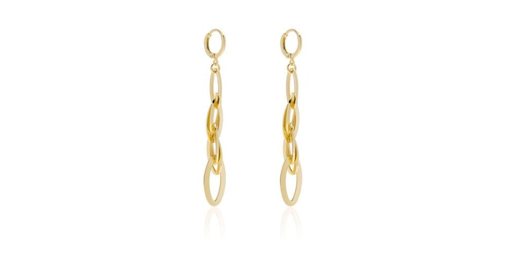 Unoaerre - Orecchini Catena Navette - Bronzo - Dorato