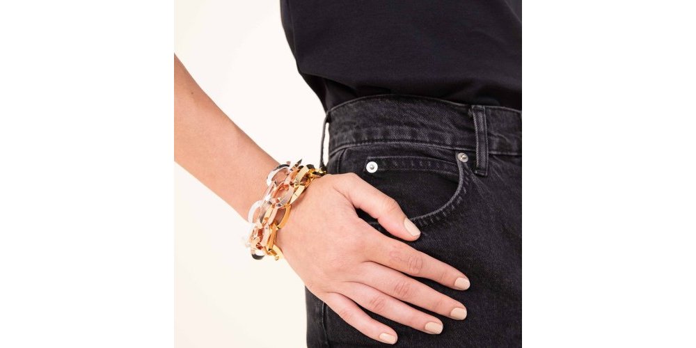 Unoaerre - Bracciale Maxi Maglie - Bronzo - Argento