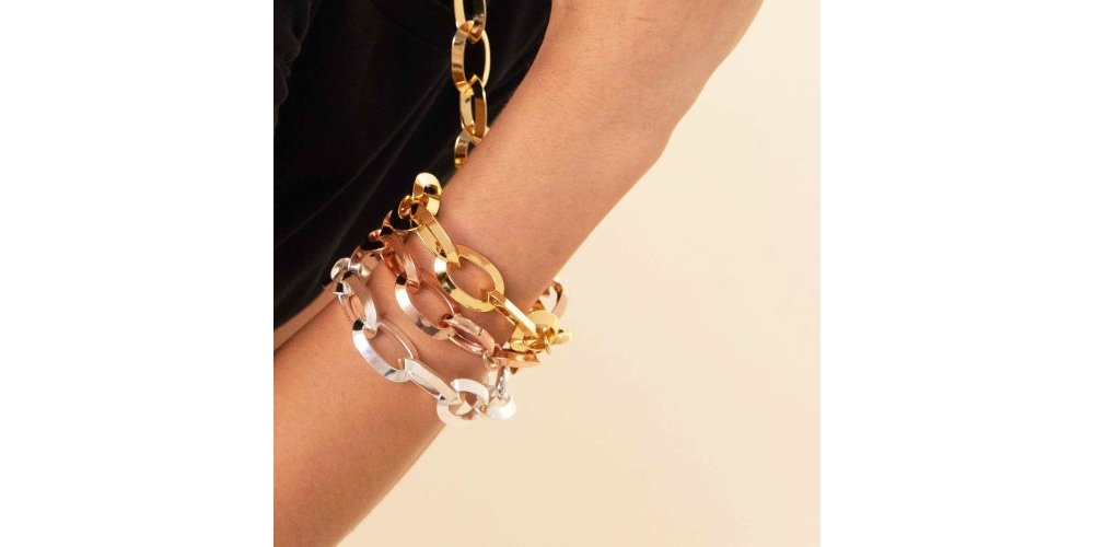 Unoaerre - Bracciale Maxi Maglie - Bronzo - Argento